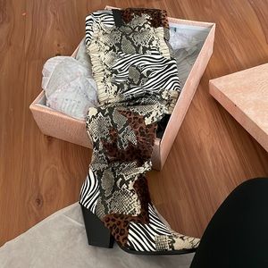 Cape Robbin Animal print boots!!